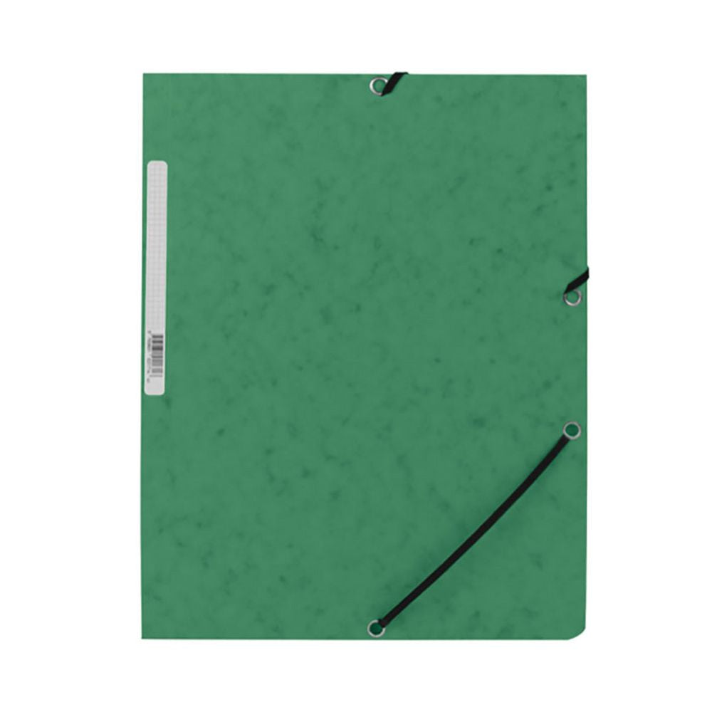 CARPETA CON GOMAS CARTÓN VERDE CON SOLAPAS DIN A4