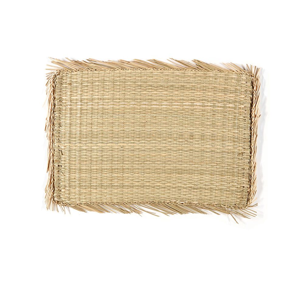 MANTEL INDIVIDUAL, ALGA MARINA, FLECOS, 47 x 32 cm