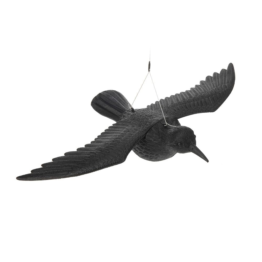 CUERVO VOLADOR DE PLÁSTICO AHUYENTA PÁJAROS 58 cm