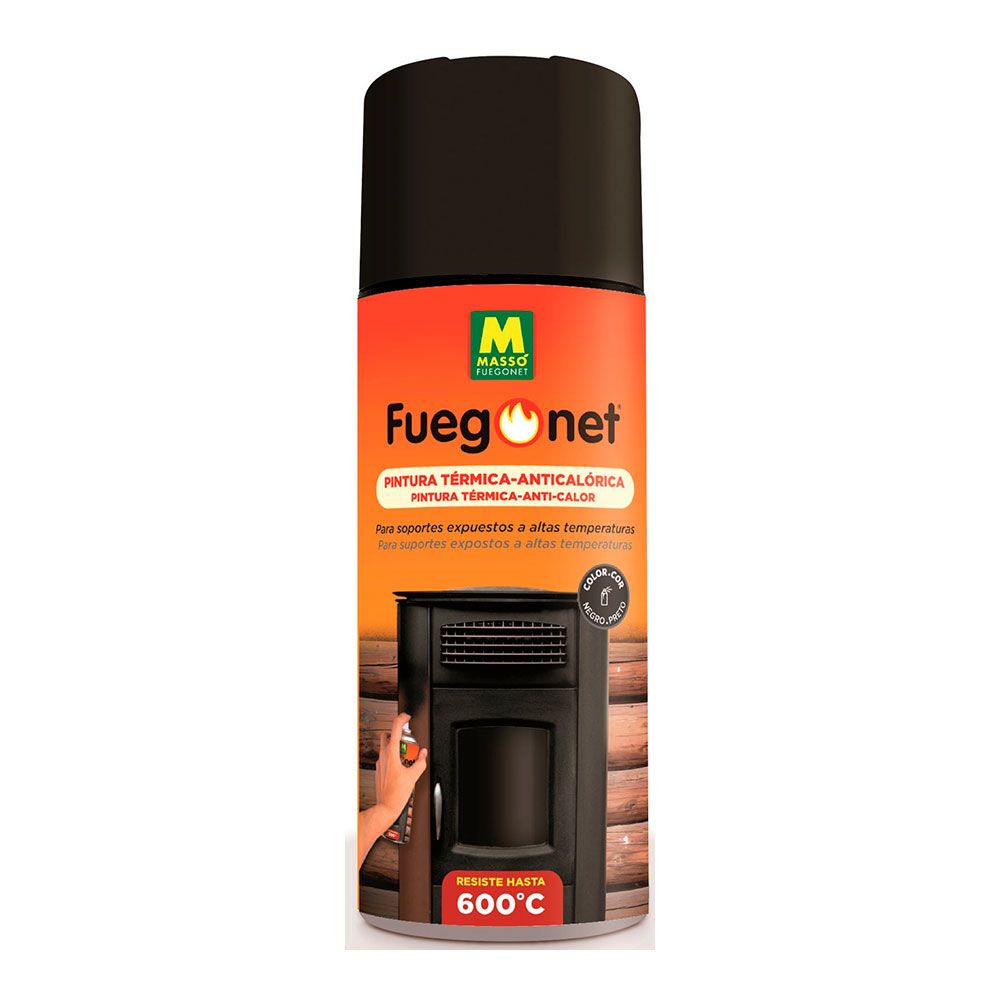 PINTURA EN SPRAY ANTICALÓRICA HASTA 600° NEGRO 400 ml