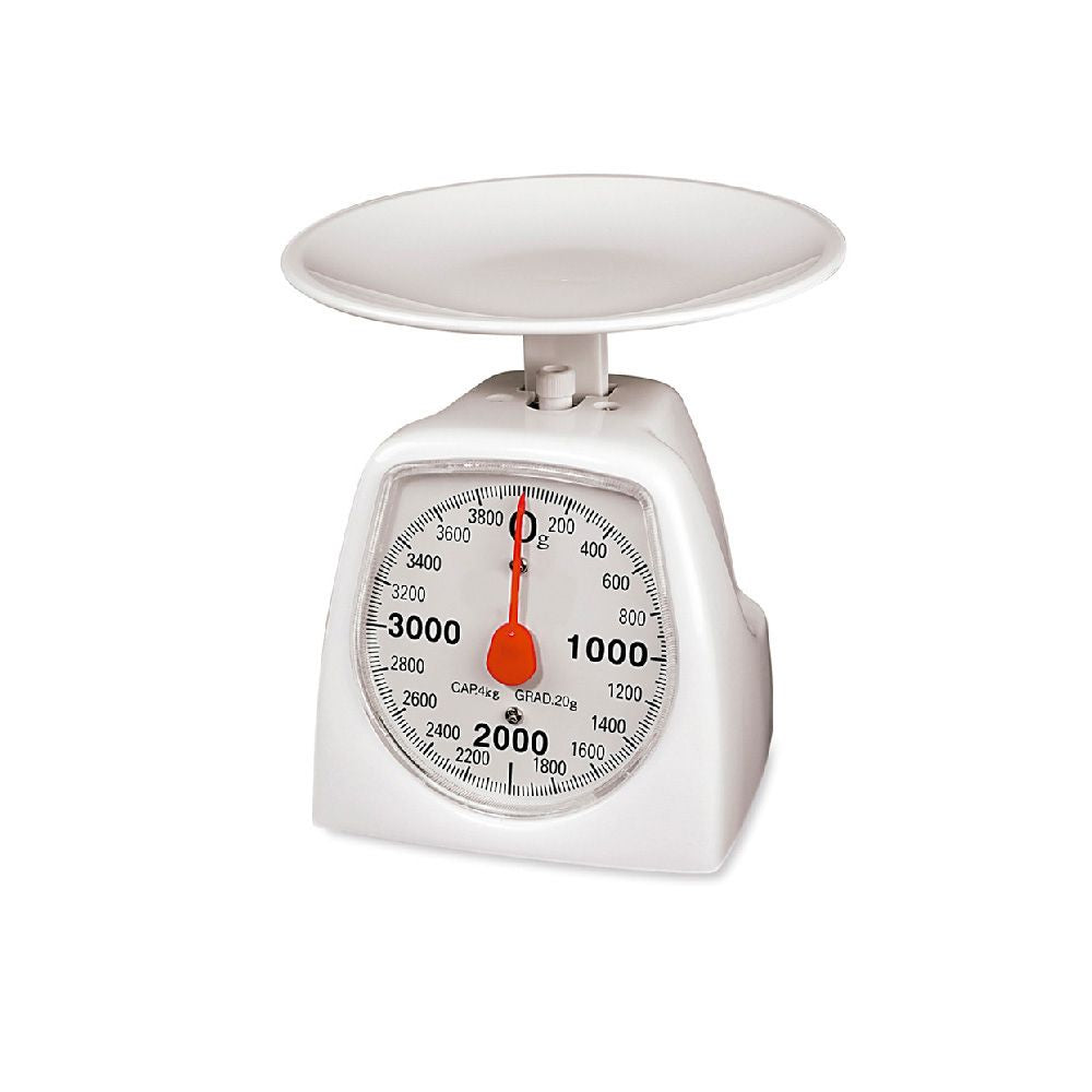 BÁSCULA ANALÓGICA DE COCINA, MÁX. 4 kg, Ø16,5 x 17 cm