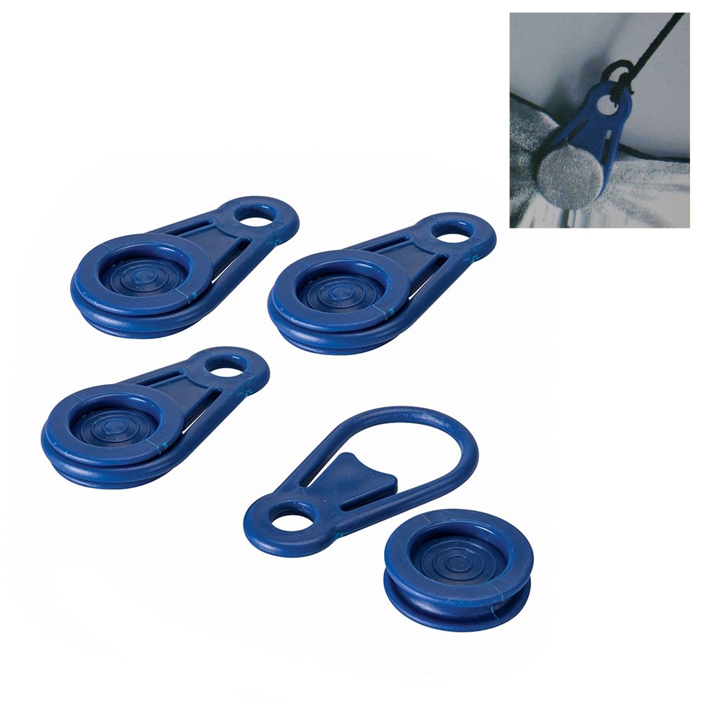 CONJUNTO DE 6 CLIPS TIPO PINZA PARA SUJECION DE TOLDOS Y LONAS Ø0,44 x 8,3 cm