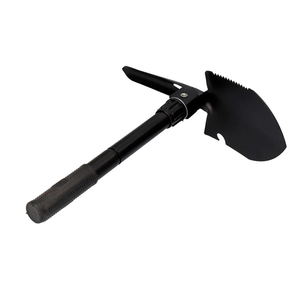 PALA PLEGABLE MULTIFUNCIONAL DE ACERO COLOR NEGRO 9,5 x 41,5 cm
