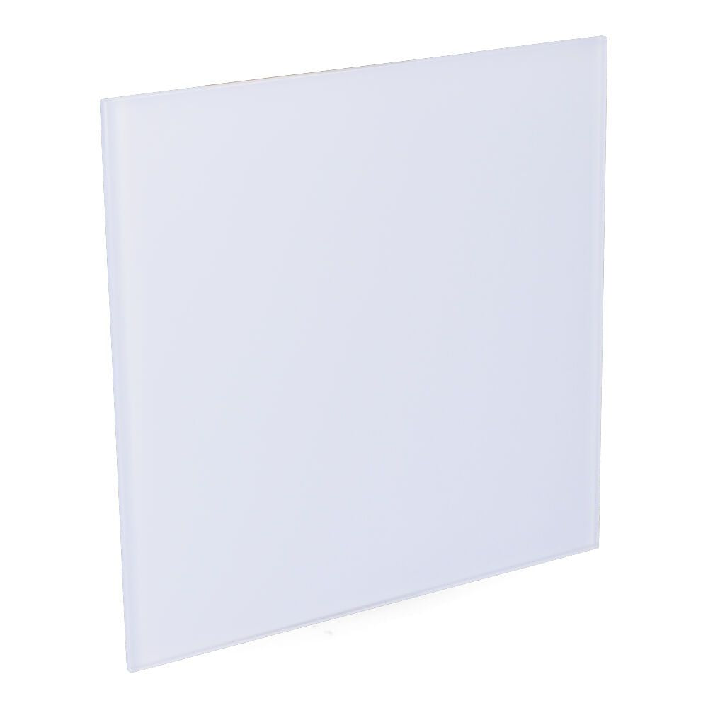 TAPA 175x175 mm CRISTAL BLANCO MATE PARA EXTRACTOR 08413 Ø10cm EDM
