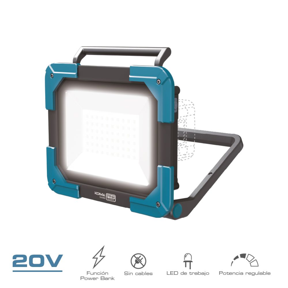 FOCO LED DE TRABAJO 20 V 2500 lm (SIN BATERÍA NI CARGADOR)