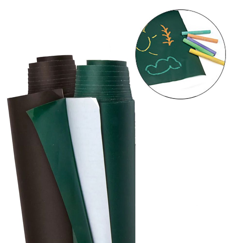 PIZARRA ROLLO ADHESIVO PARA TIZA COLORES SURTIDOS 45 x 200 cm