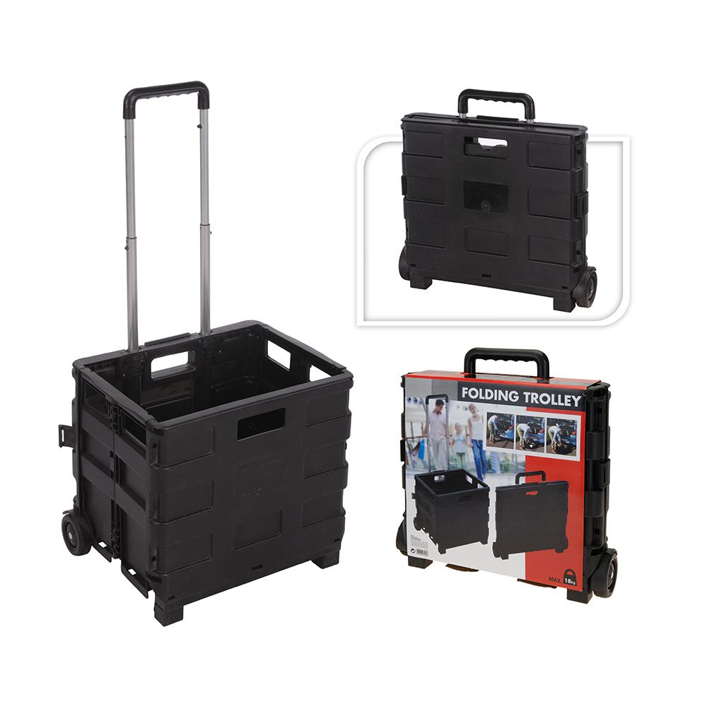 TROLLEY PLEGABLE DE ALUMINIO 38 x 36 x 30 cm