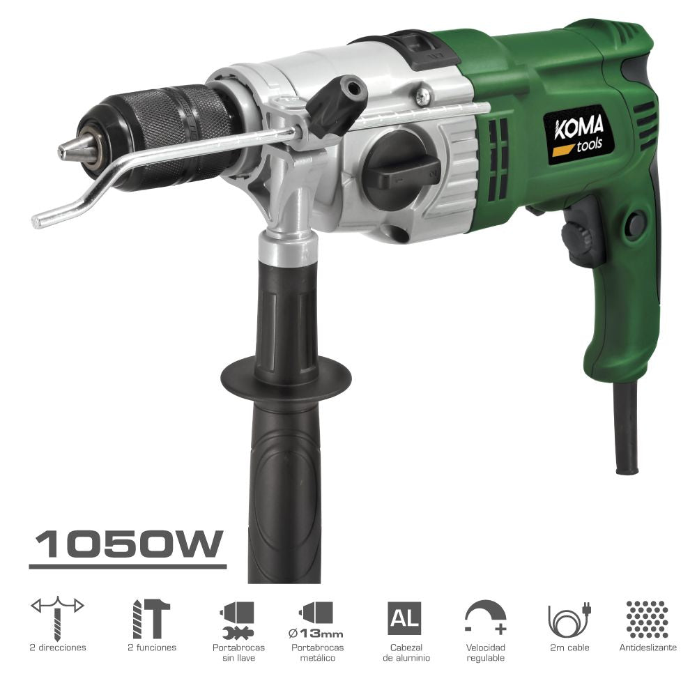 TALADRO PERCUTOR 1050 W, 130 x 390 x 260 mm