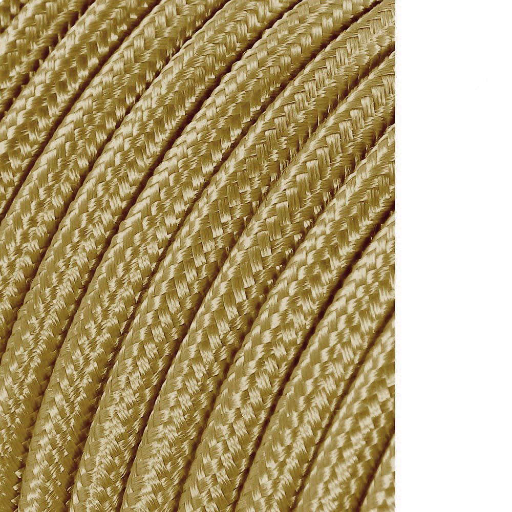 CARRETE CABLE CORDÓN TUBULAR H03VV-F 2 x 0,75 mm² ORO OSCURO, 5 m