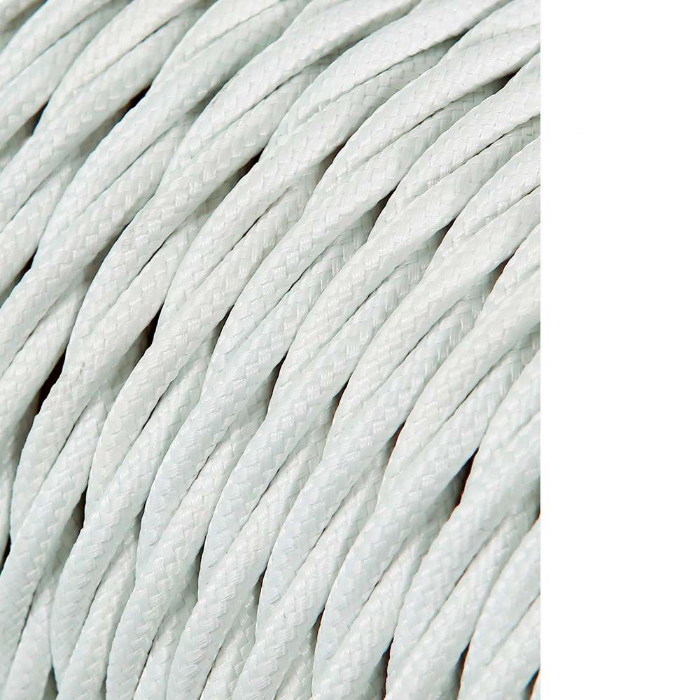 CARRETE CABLE TEXTIL TRENZADO H03VV-F 2 x 0,75 mm² BLANCO, 25 m
