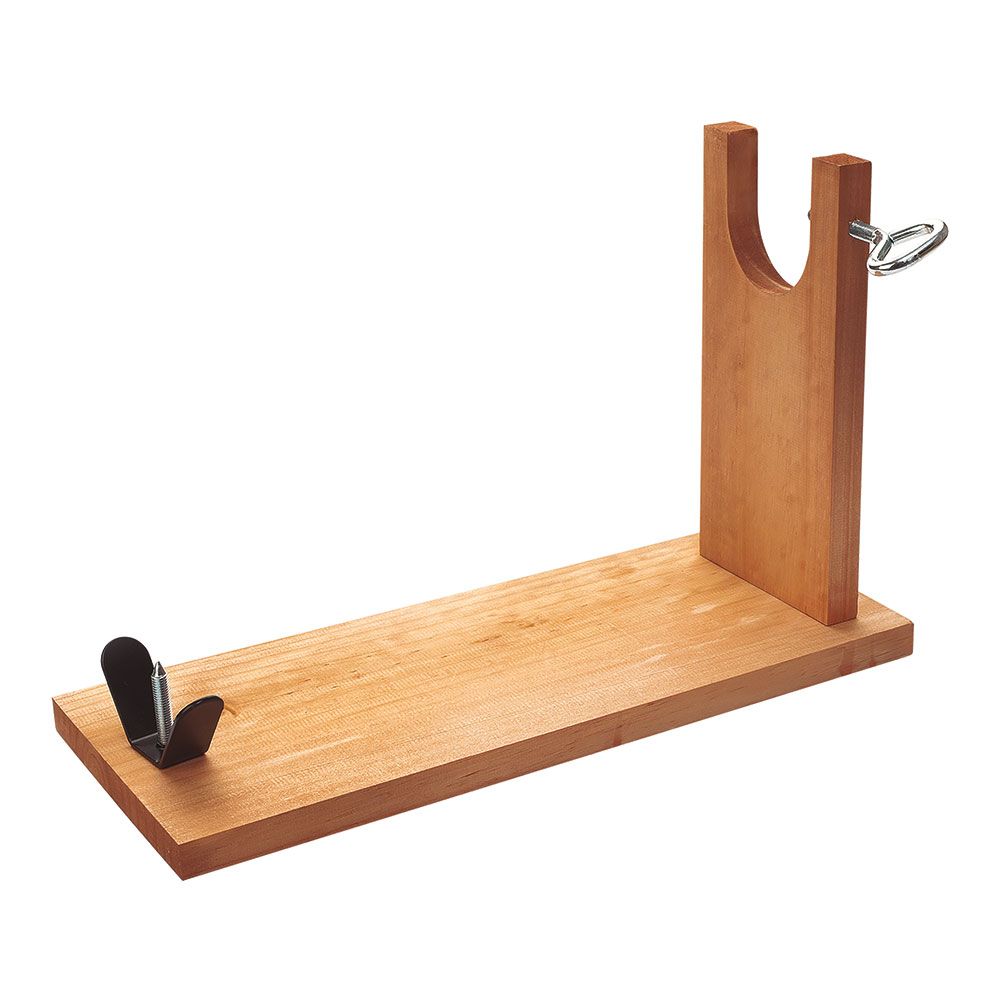 JAMONERO MODELO JAÉN DE ACERO Y MADERA 23 x 40 x 16 cm