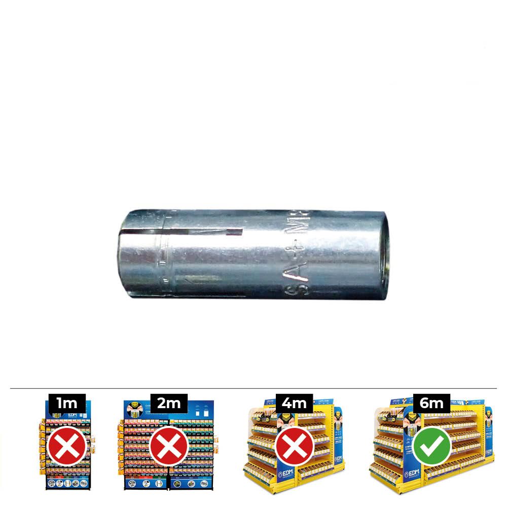 ANCLAJE HEMBRA SAP HOMOLOGADO CE M10 x 40 Ø12 x 40 mm, CAJA 50 uds