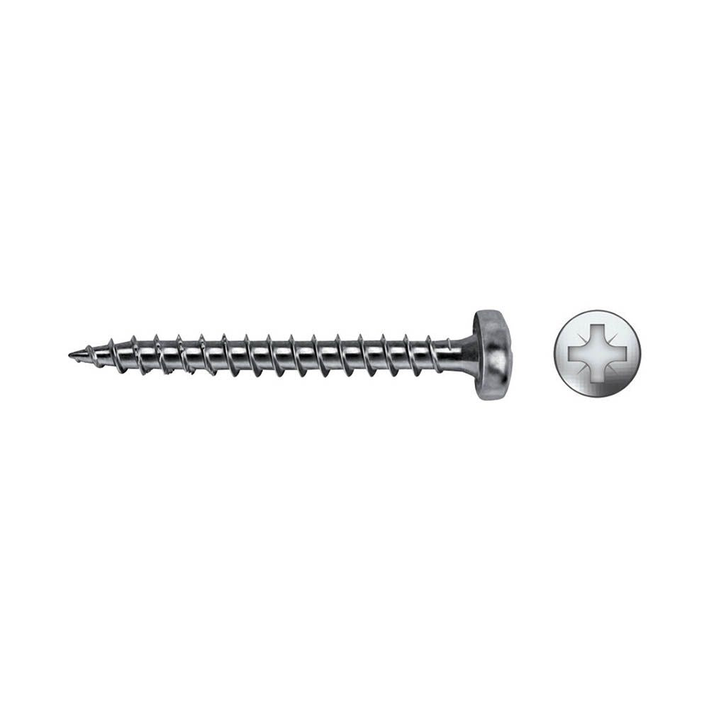 CAJA 500 UNID. TORNILLO MADERA VELOX B ROSCA COMPLETA ALOMADO IMPRONTA PZ2 Ø4,5 x 35 mm CINCADO