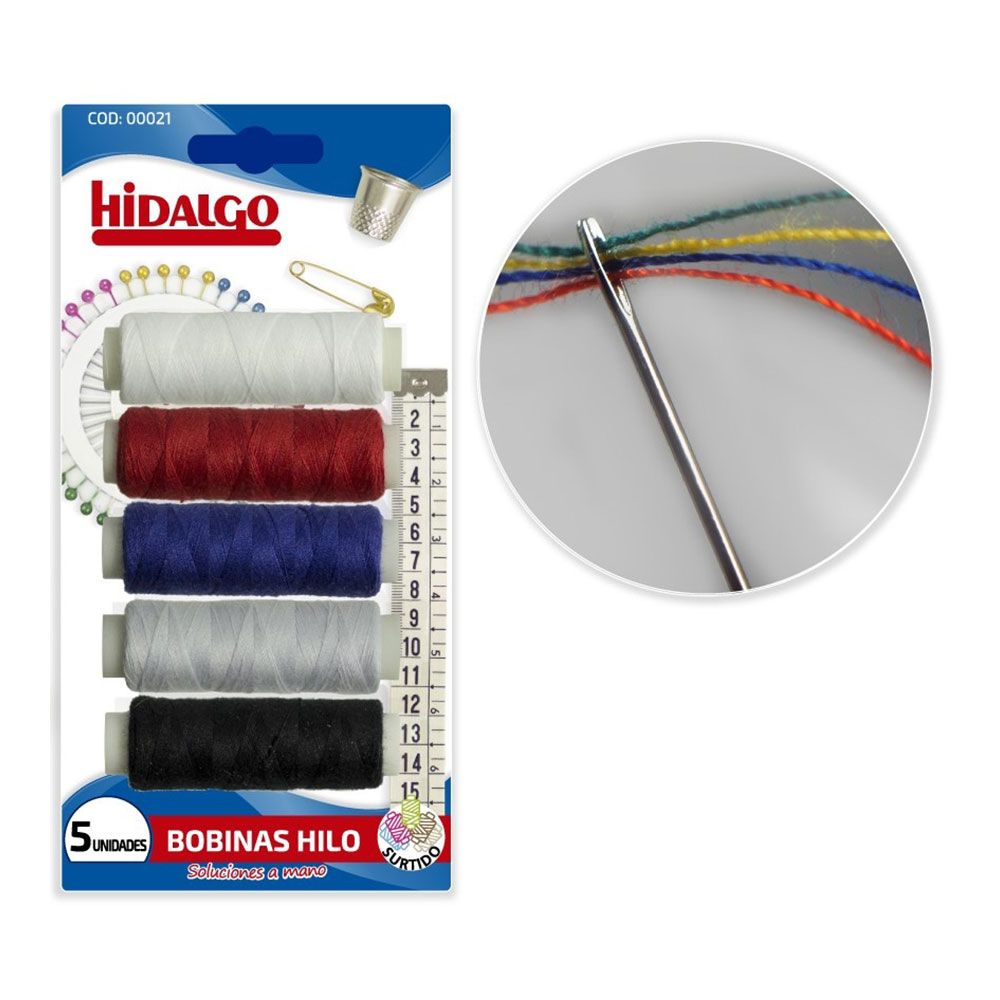 BLISTER 5 BOBINAS HILO SURTIDO HIDALGO