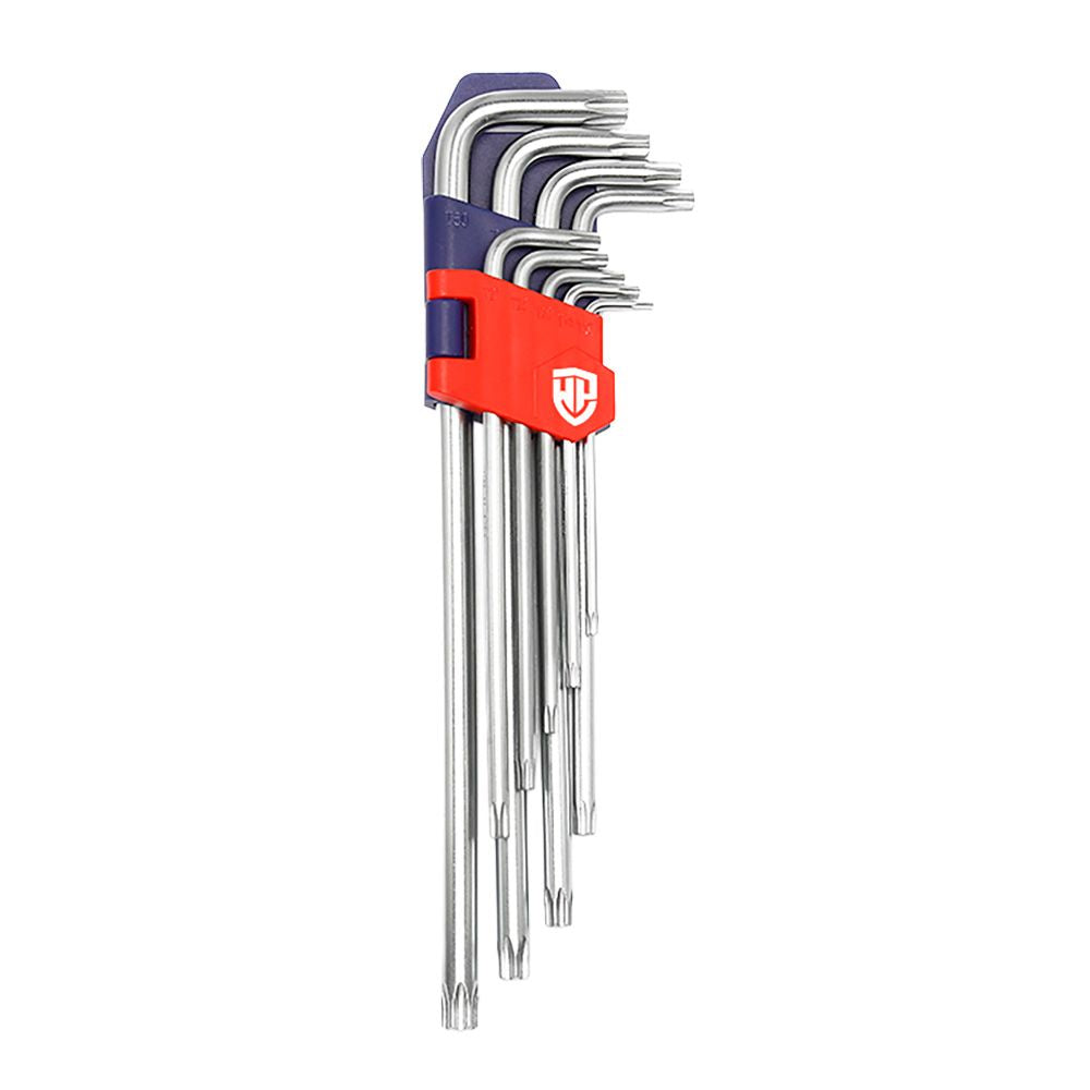 LLAVES TORX CR-V DE BRAZO LARGO, JUEGO 9 PIEZAS