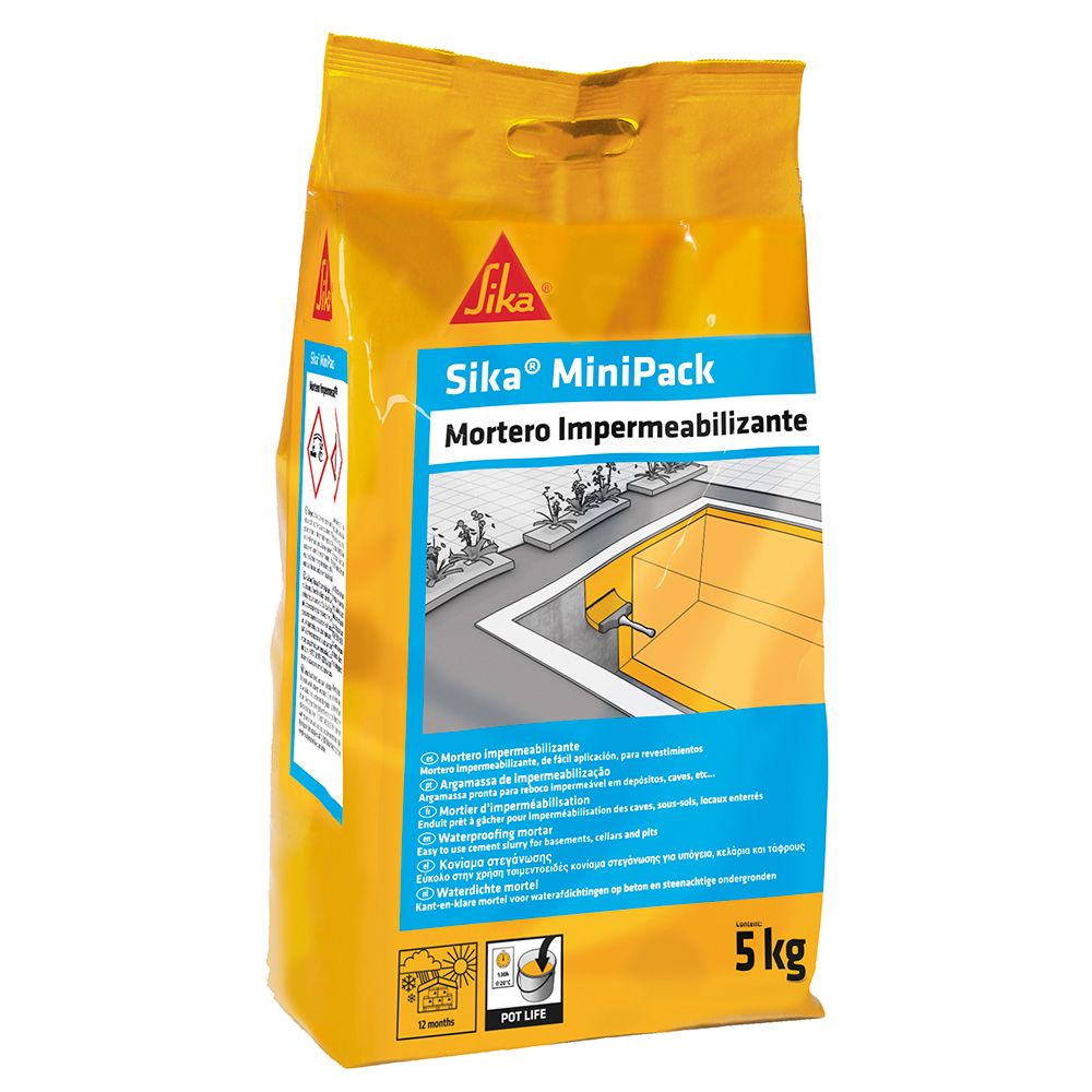 MORTERO DE IMPERMEABILIZACIÓN SIKAMINIPACK GRIS 5 kg