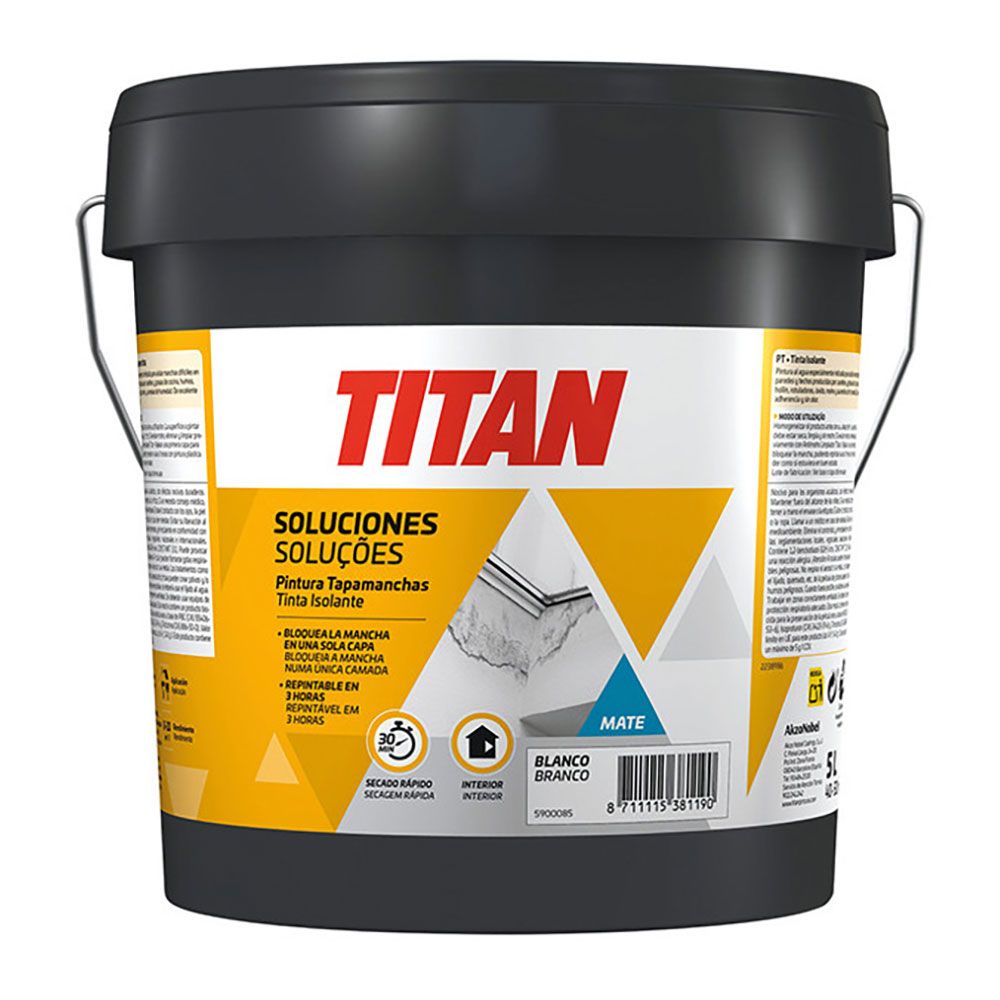 PINTURA TAPAMANCHAS BLANCA MATE, 1 l
