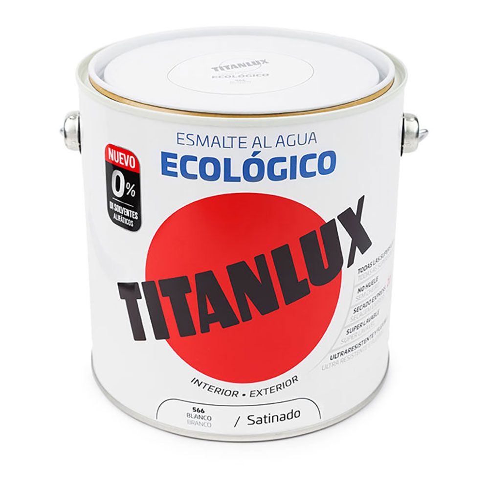 ESMALTE ECOLÓGICO AL AGUA BLANCO SATINADO 2,5 L