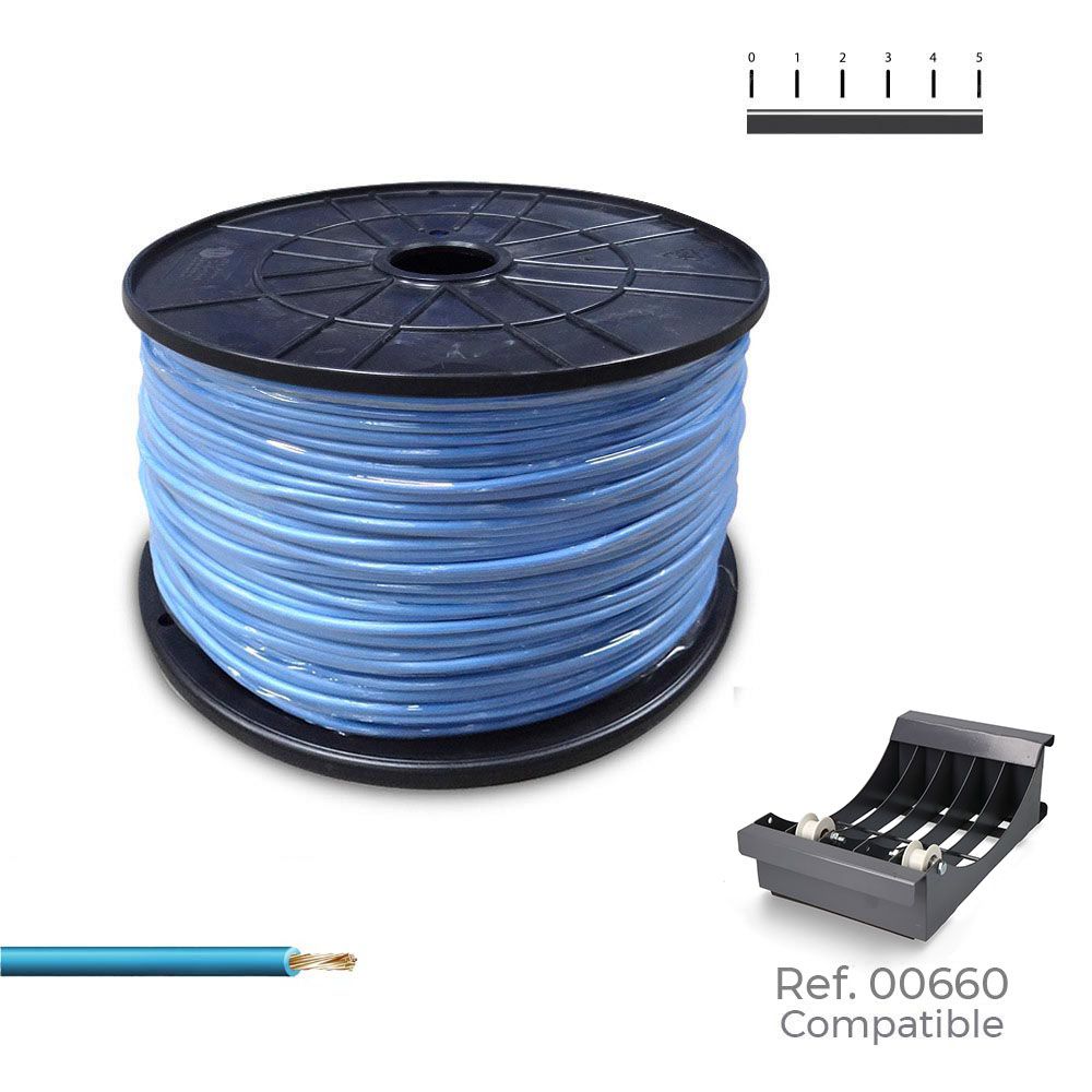 CABLECILLO H07Z1-K 1,50 mm² AZUL, 500 m. ( BOBINA MEDIANA )
