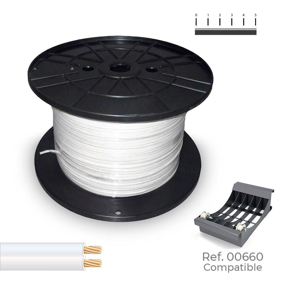 CABLE PARALELO 48V 2 x 0,50 mm² BLANCO 500 m. (BOBINA MEDIANA)