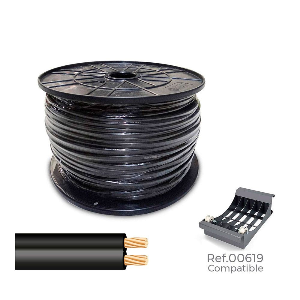 CABLE PARALELO 48V 2 x 0,75 mm² NEGRO 1000 m (BOBINA GRANDE)