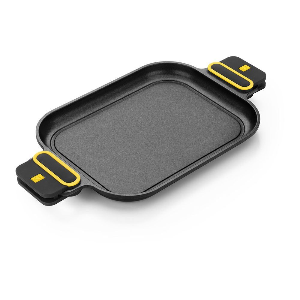 ASADOR DE ALUMINIO FUNDIDO CON ANTIADHERENTE TRICAPA, DAILY PRO, 32 x 24 cm