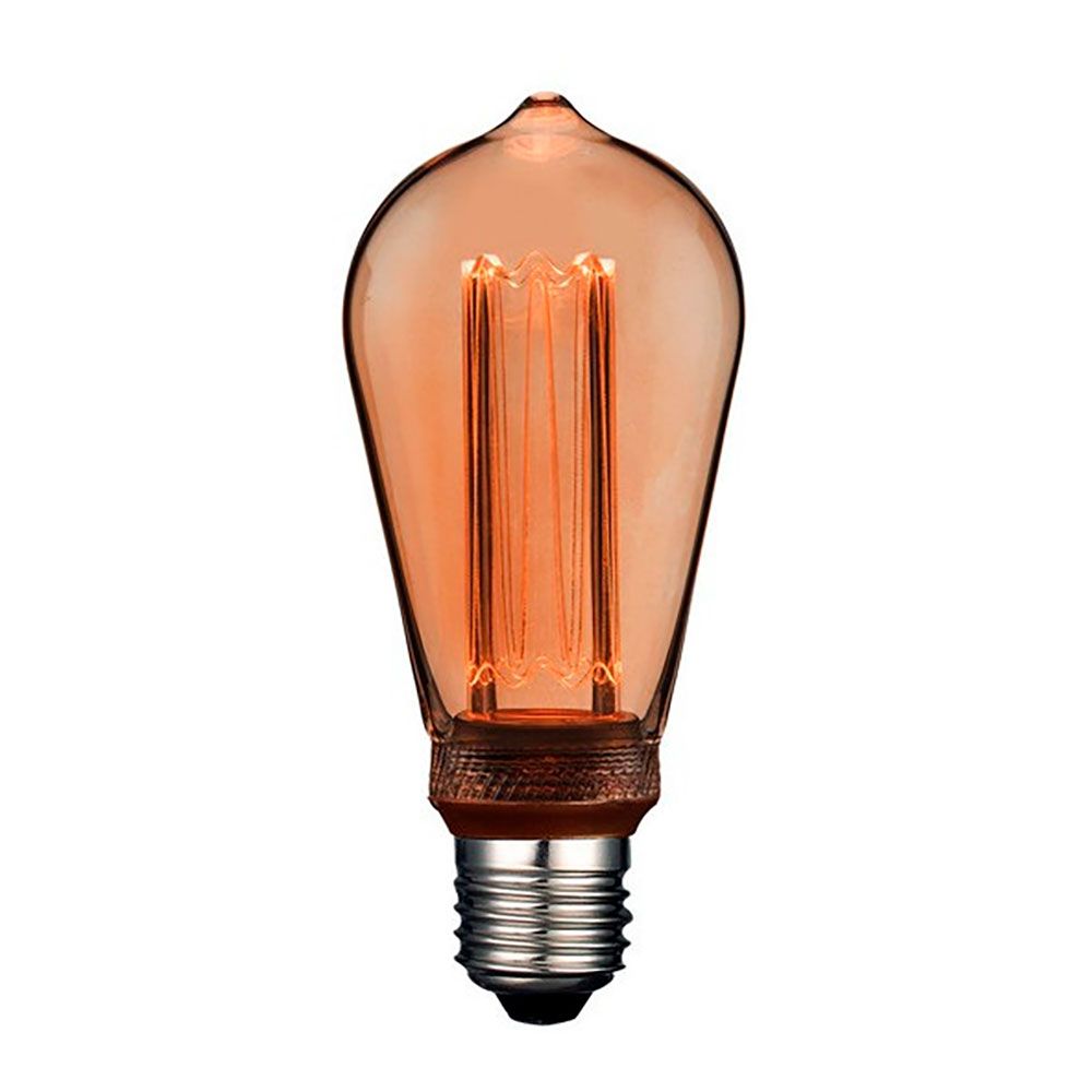 BOMBILLA LED ST64 DECORATIVA EDISON E27 4 W 200 lm 1800 K LUZ CÁLIDA Ø64 x 142 mm