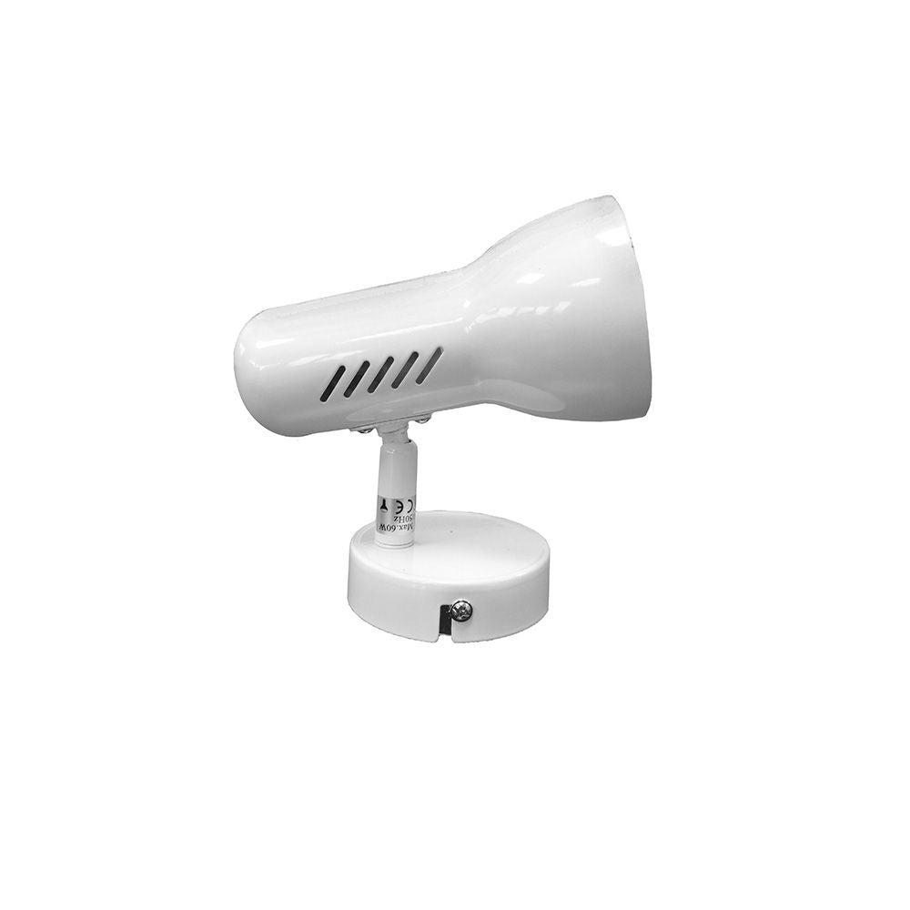 FOCO 1 ELEMENTO MODELO GALAXY E27 60 W (BOMBILLA NO INCLUIDA) COLOR BLANCO Ø 9 x 14 cm