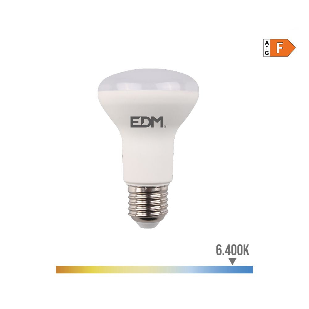 BOMBILLA REFLECTORA LED R63 E27 7 W 600 lm 6400 K LUZ FRIA Ø6,3 x 10,2 cm