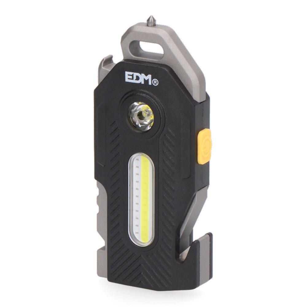 LINTERNA DE SEGURIDAD 6 EN 1 TITAN SURVIVAL, 2 LEDS, 400 lm, 7+2,5 W; 39 x 21 x 92 mm