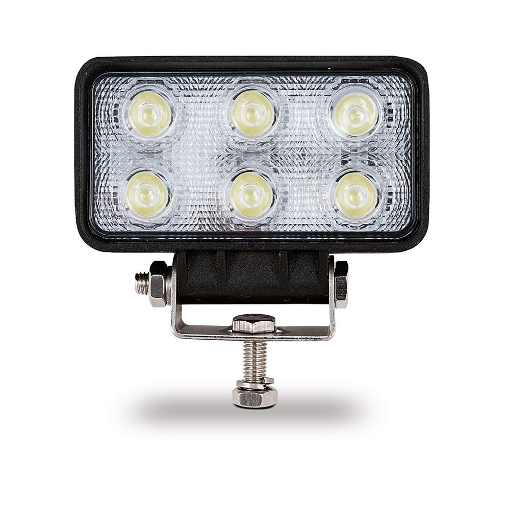 FARO DE TRABAJO RECTANGULAR 6 LED; 1200 lm; 18W; 10 - 30V