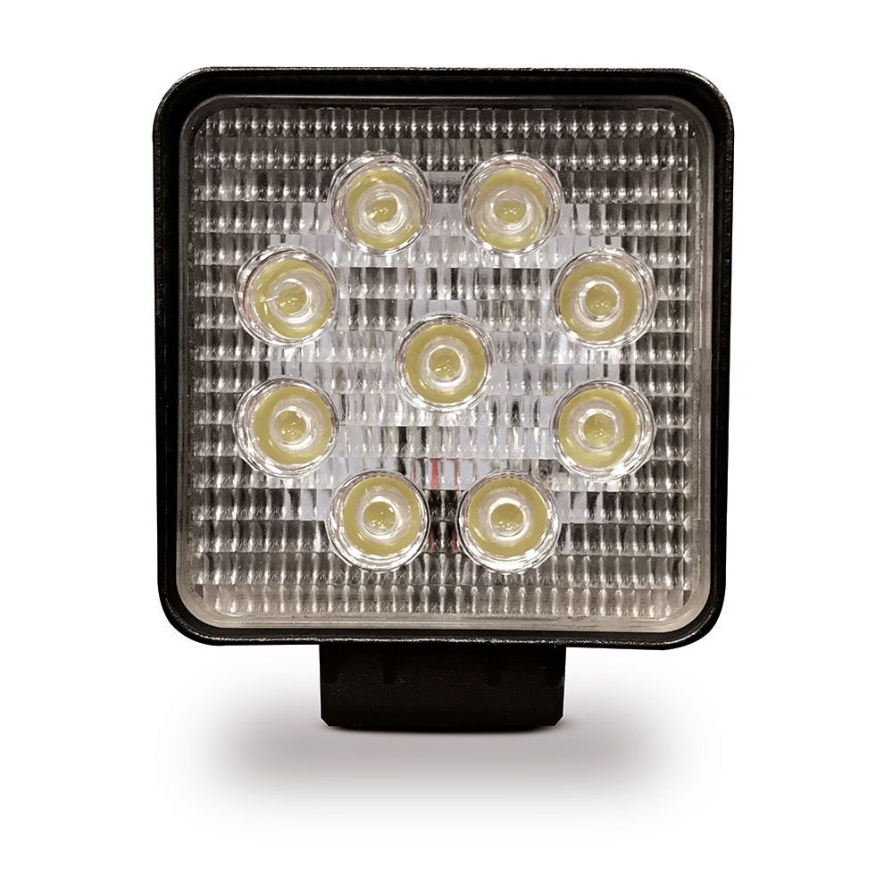 FARO DE TRABAJO CUADRADO 9 LEDS; 2150 Im; 27W; 10 - 80V