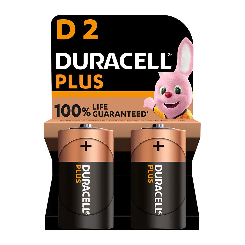 PILA ALKALINA PLUS POWER D - LR20 1,5V (BLISTER 2 uds) Ø34,2 x 61,5 mm