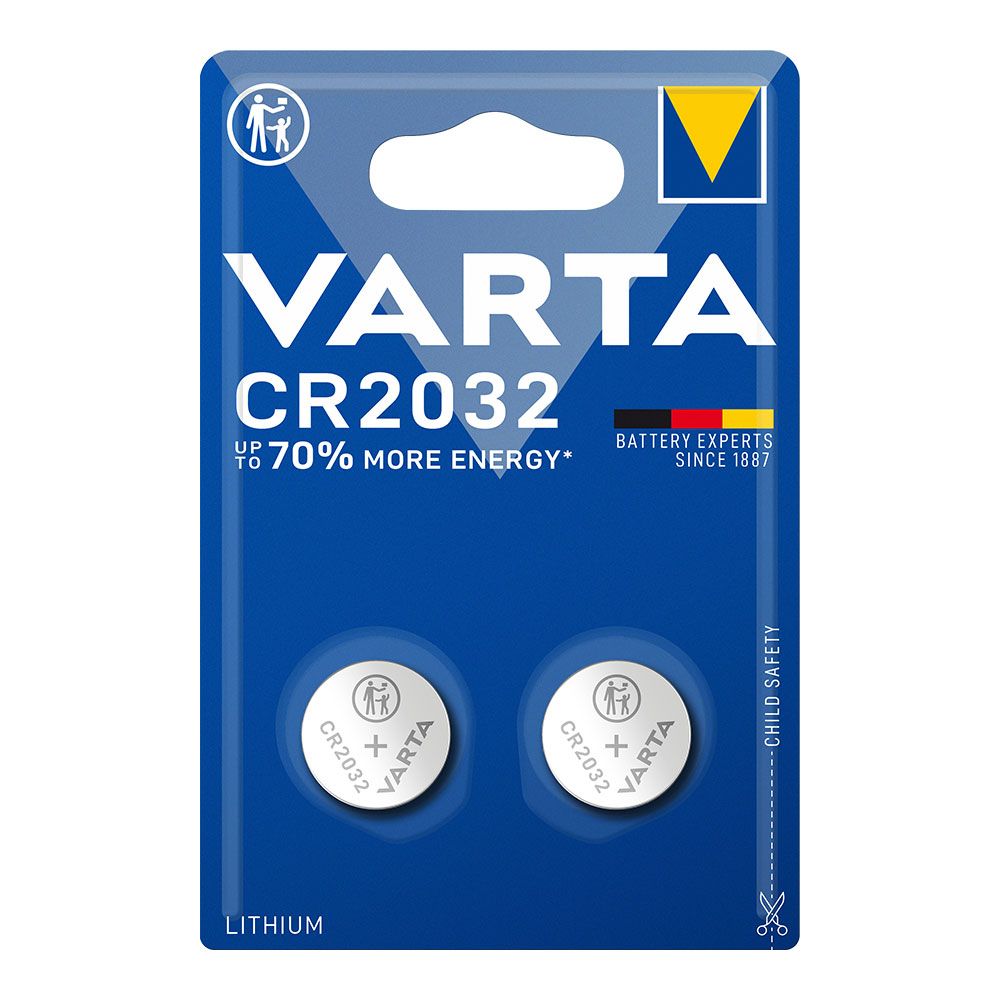 MICRO PILA DE BOTÓN LITIO CR2032 3 V Ø20,0 x 3,2 mm BLISTER 2 uds