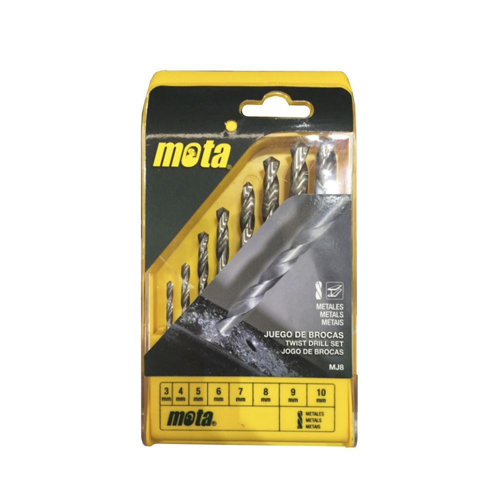 BROCAS PARA METAL A.R, JUEGO DE 6 PIEZAS, Ø3,00 - Ø10,00 mm