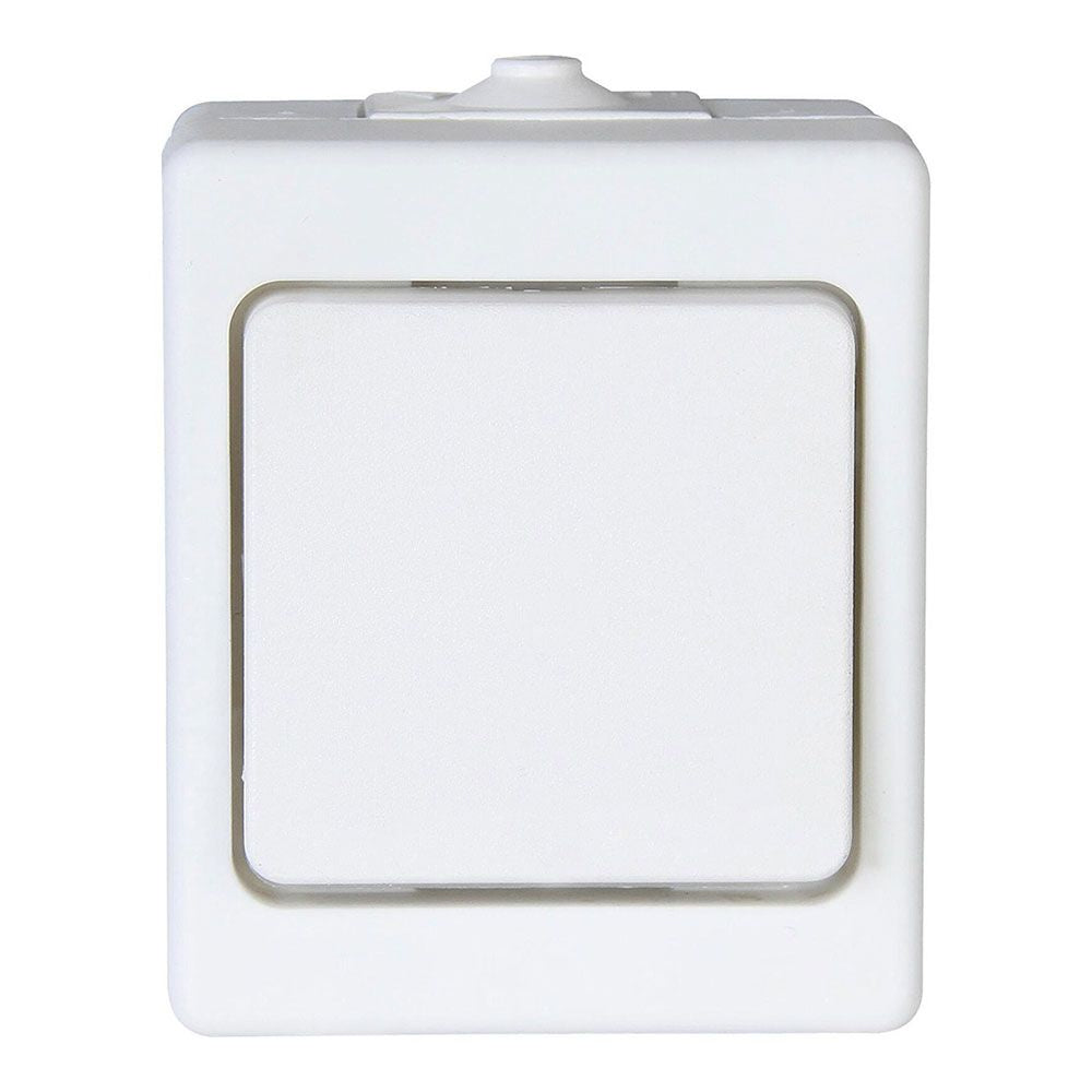 INTERRUPTOR CONMUTADOR DE SUPERFICIE 10AX 250V~, BLANCO