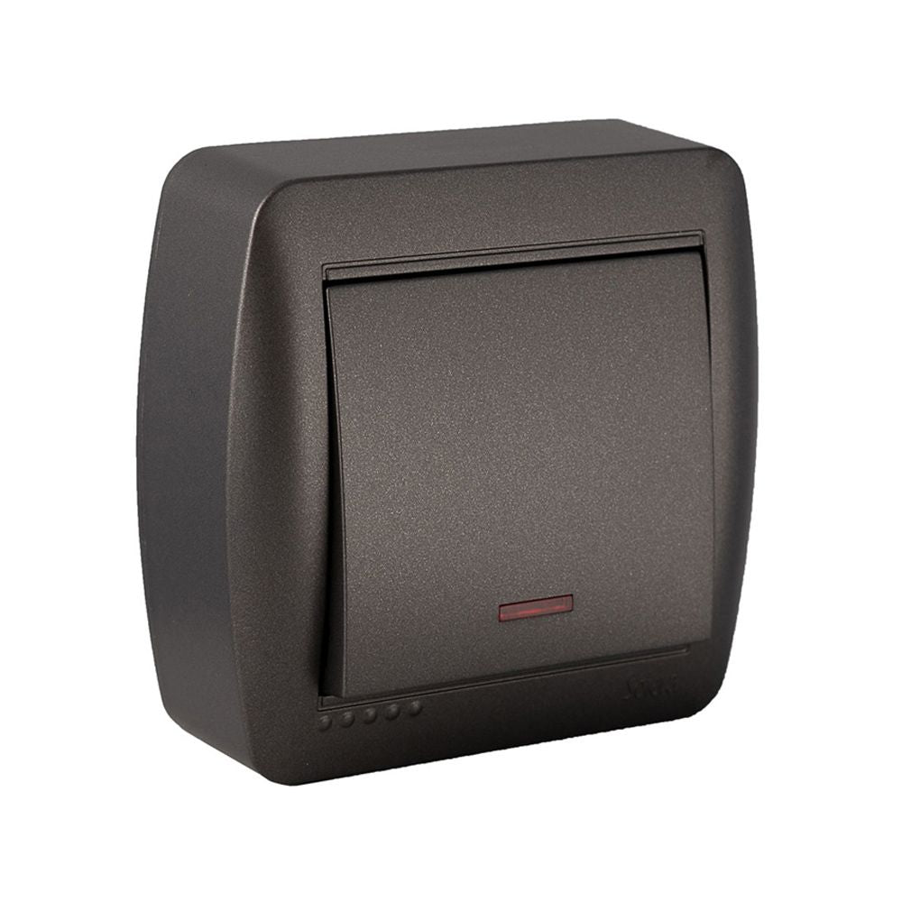 CONMUTADOR / INTERRUPTOR LUMINOSO DE SUPERFICIE 10 AX 250 V~. SERIE MURAL