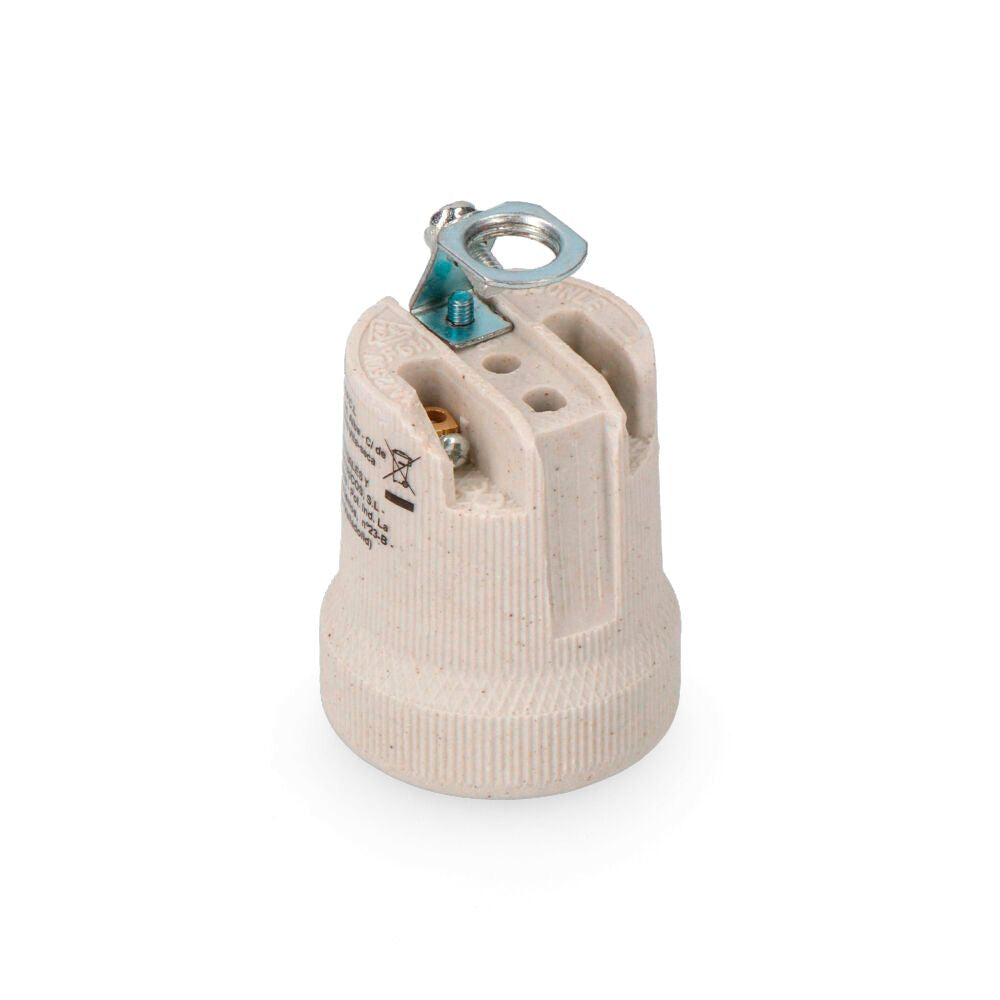PORTALÁMPARAS PORCELANA RETRACTILADO E27