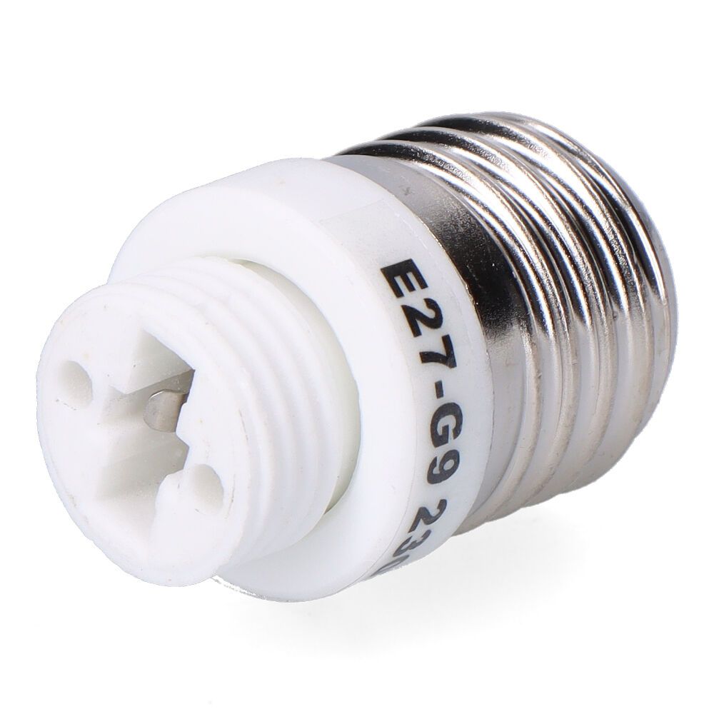 CONVERTIDOR DE E27 A G9, 2 A 230 V, BLANCO , Ø29 x 50 mm (RETRACTILADO)