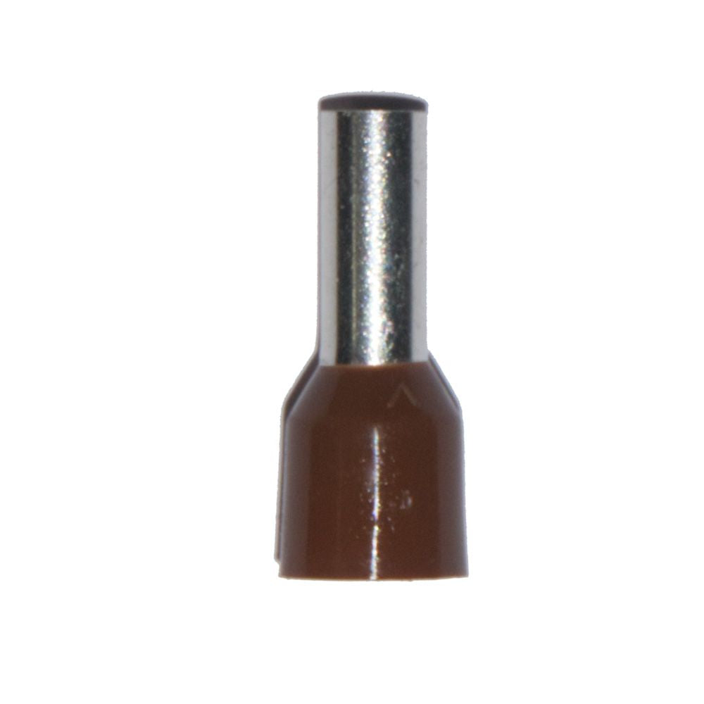 PUNTERA AISLADA 10,00 mm², MARRÓN, 100 uds