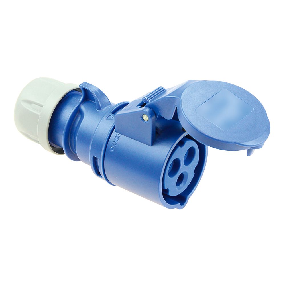 BASE AEREA CETAC 2P+T AZUL 16A 230V~ IP44