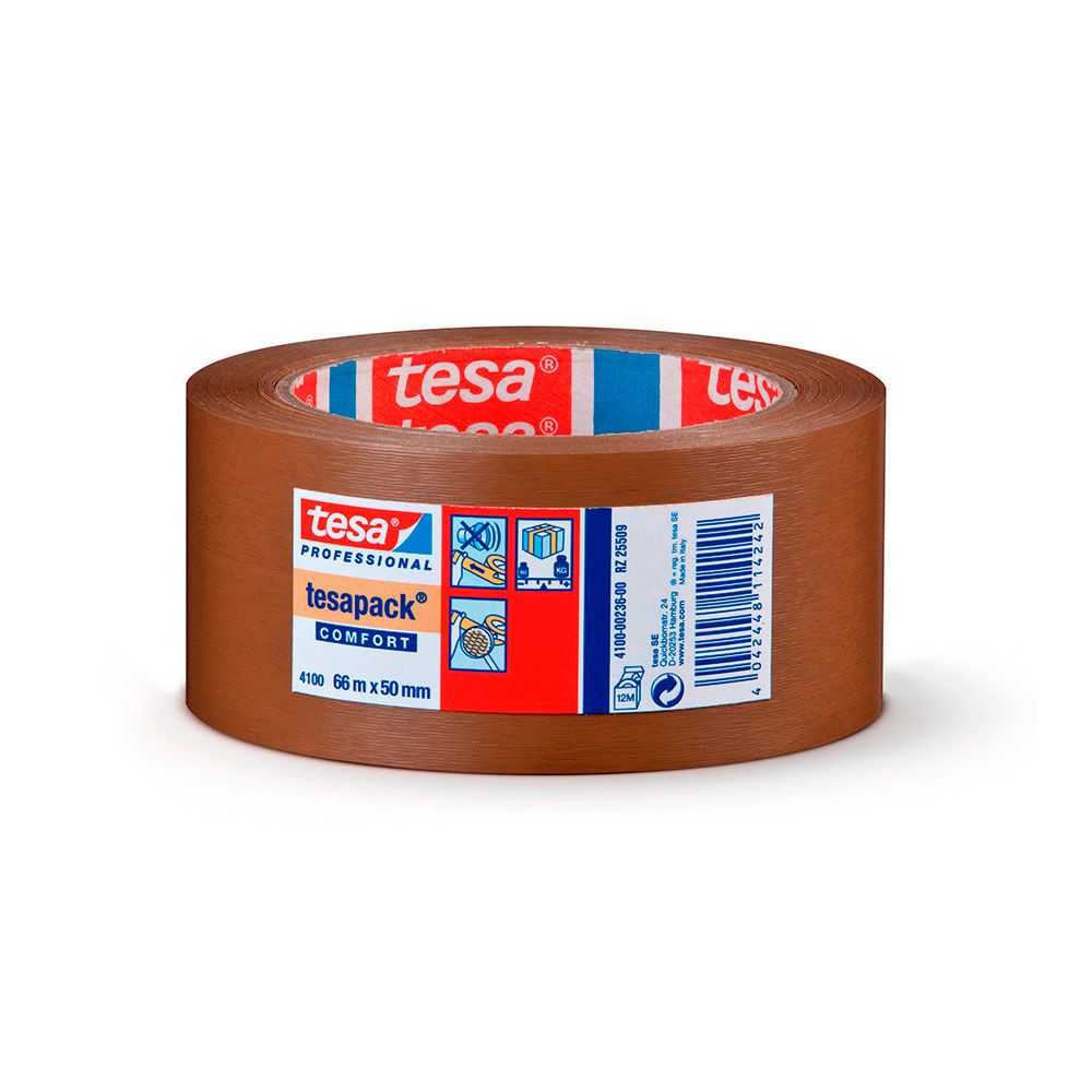 CINTA DE EMBALAR PVC RUGOSO MARRÓN 50 mm x 66 m