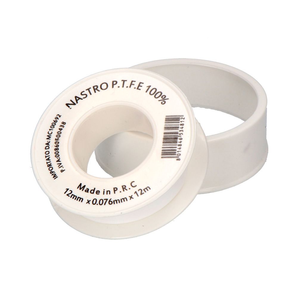 CINTA DE PTFE 76 MICRAS BLANCO 12 mm x 12 m
