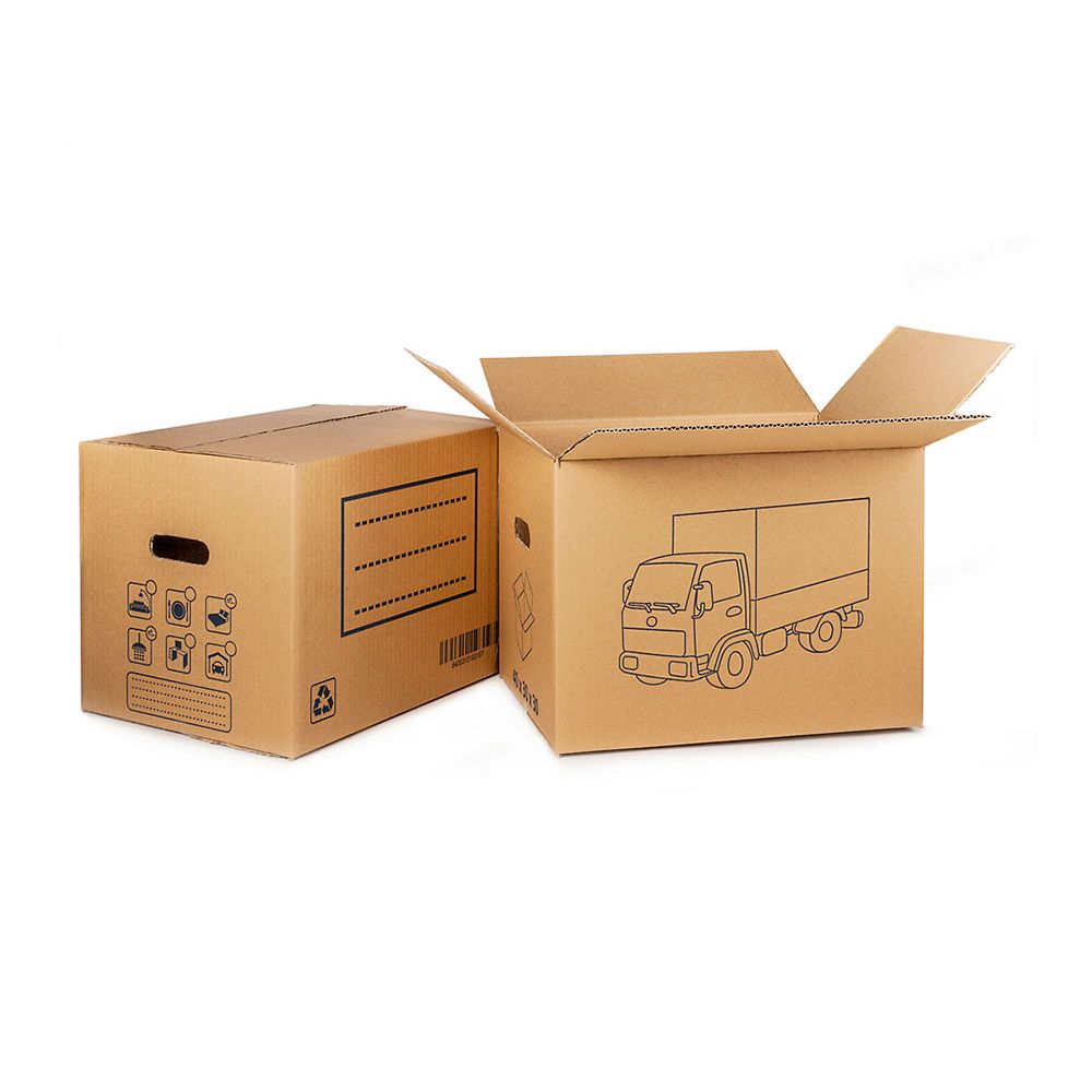 CAJA DE CARTÓN PARA MUDANZA (ASAS TROQUELADAS) 40 x 30 x 30 cm