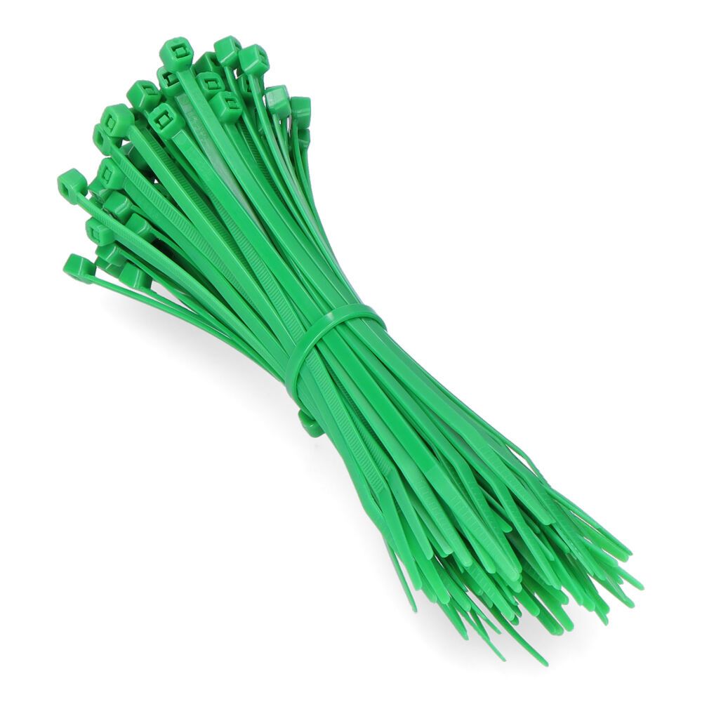 BRIDA NYLON GBN 3,6 x 150 mm VERDE 100 uds