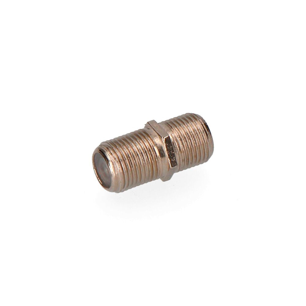 CONECTOR EMPALMADOR "F" MACHO-MACHO PARABÓLICA RETRACTILADO