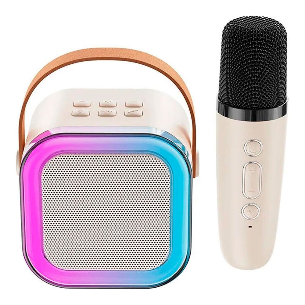 KARAOKE MINI CON LEDS RGB, 8,8 x 6,8 x 8,8 cm