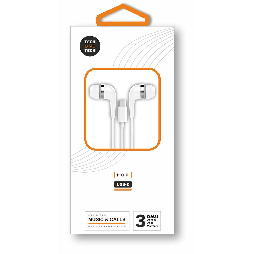 AURICULARES HOP CON CONECTOR USB-C BLANCOS