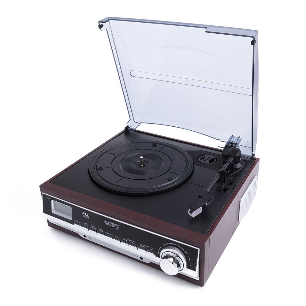 TOCADISCOS CON RADIO PLL Y ALTAVOCES INCORPORADOS CR 1113, 33 x 32 x 15 cm