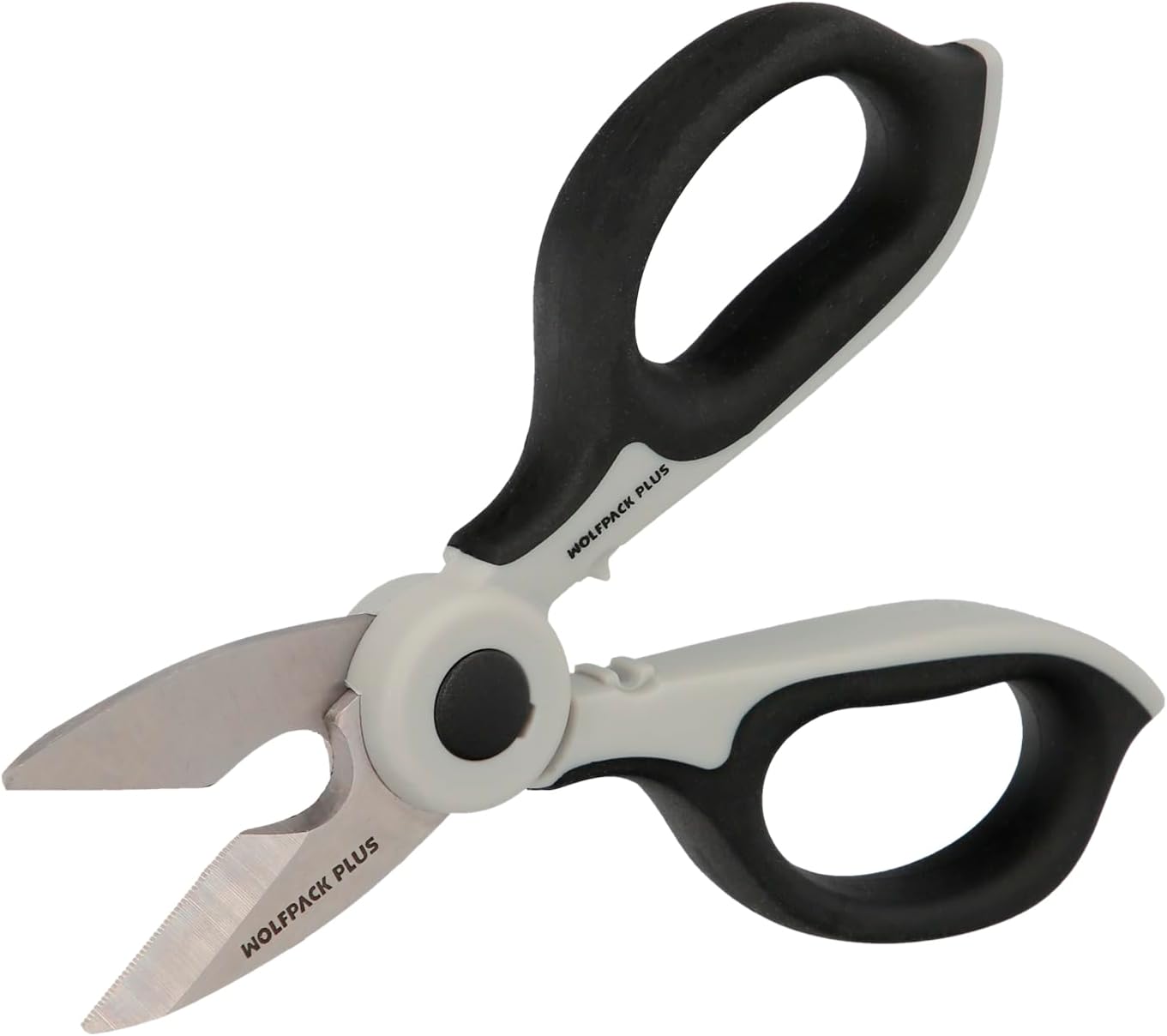 WOLFPACK LINEA PROFESIONAL Tijeras Electricista 155 mm. Mango TPR Plus No tension. Hojas Acero Inoxidable, Ergonomicas, Tijeras Cortar Cable, Pelacables